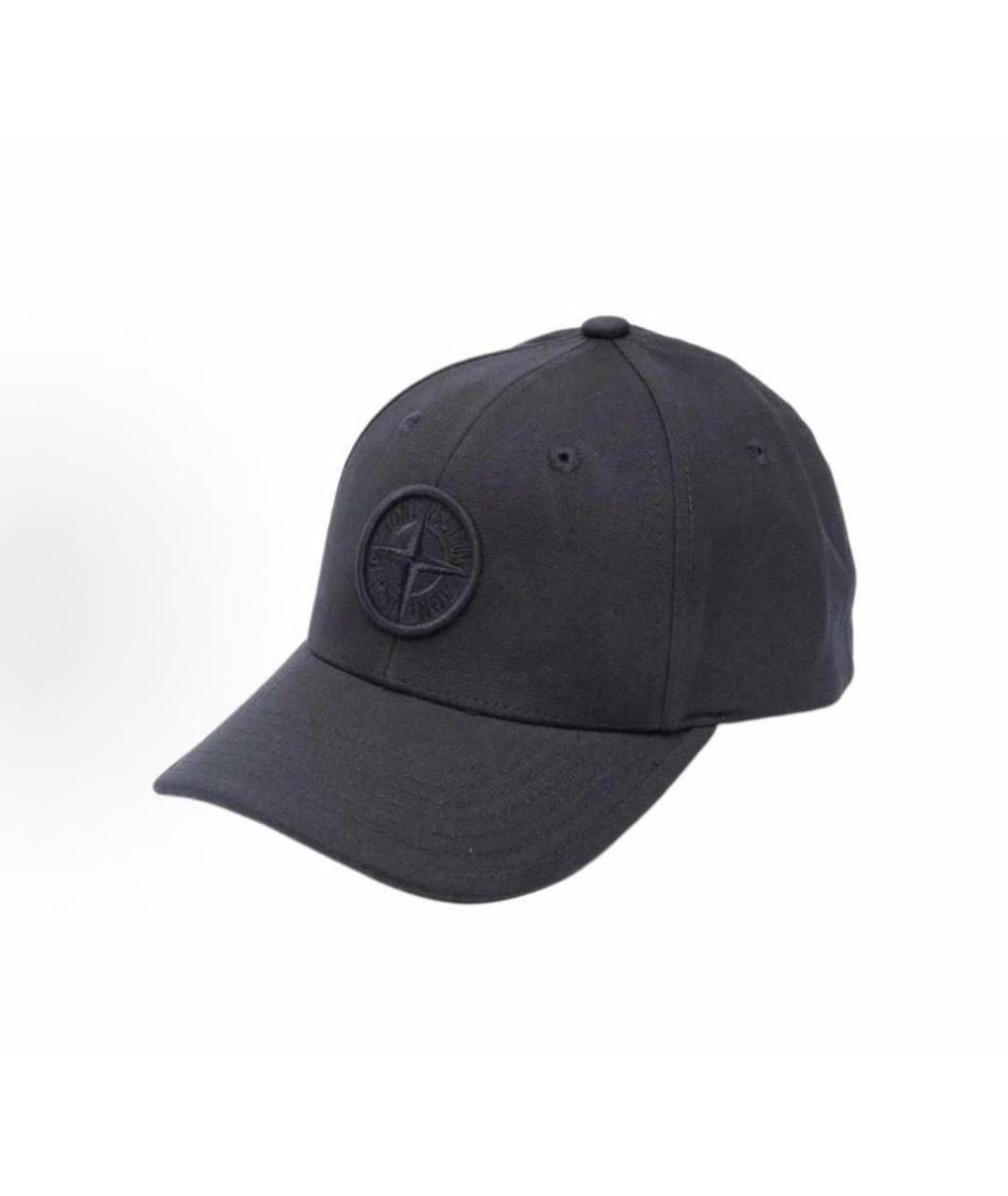 STONE ISLAND Темно-синяя хлопковая кепка/бейсболка, фото 2