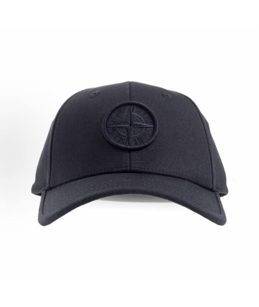 STONE ISLAND Темно-синяя хлопковая кепка/бейсболка, фото 4