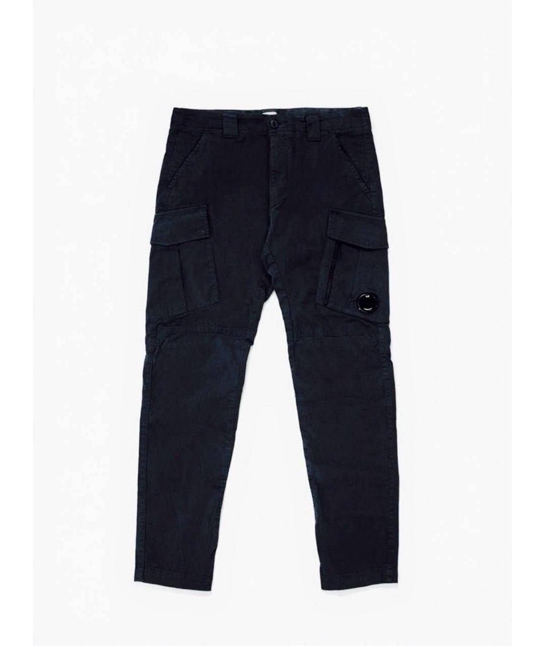 CP COMPANY Темно-синие хлопко-эластановые повседневные брюки, фото 5