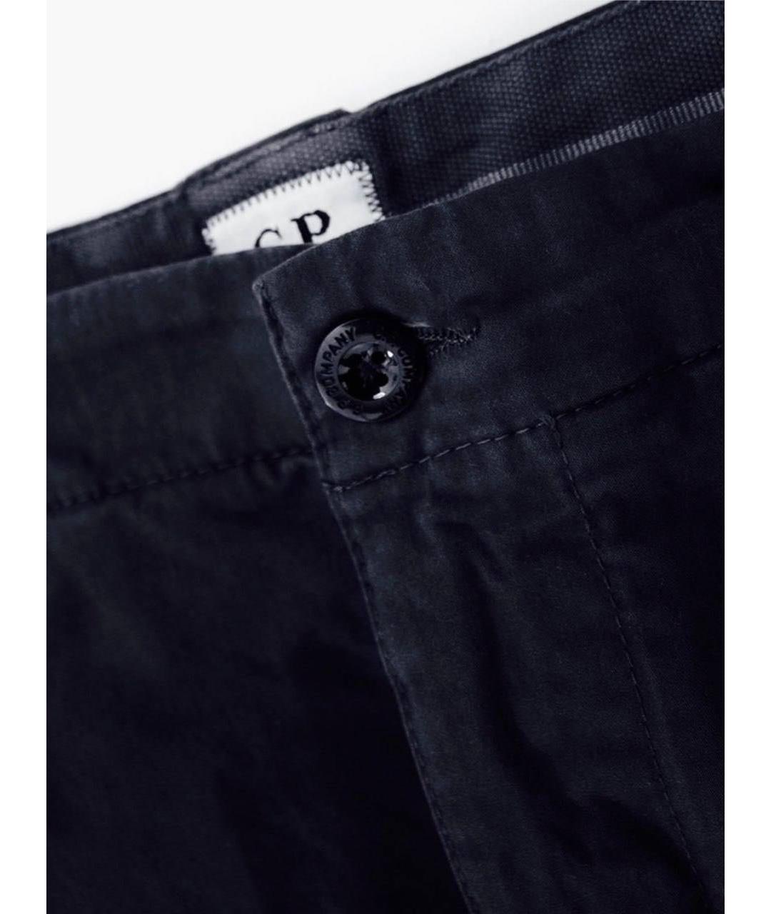 CP COMPANY Темно-синие хлопко-эластановые повседневные брюки, фото 4