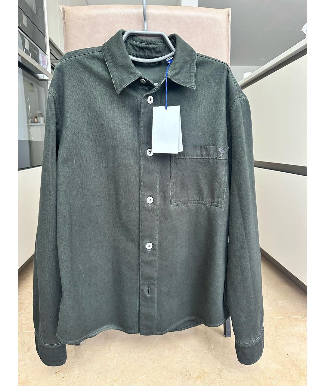 BURBERRY Антрацитовая хлопковая кэжуал рубашка, фото 5