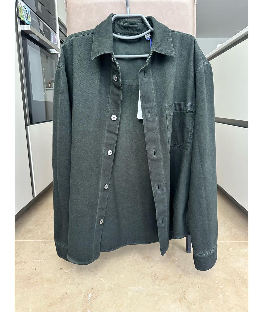 BURBERRY Антрацитовая хлопковая кэжуал рубашка, фото 2