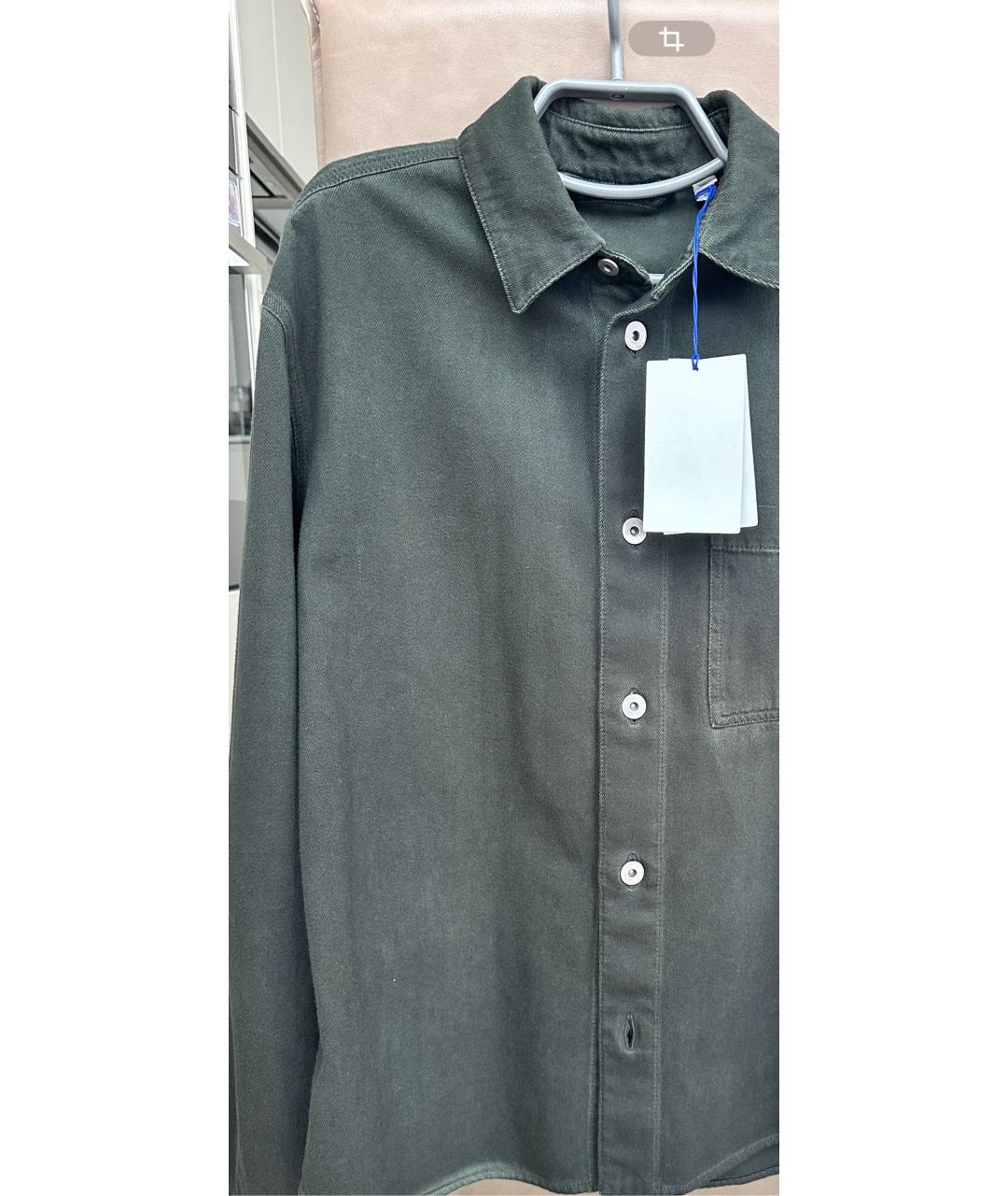 BURBERRY Антрацитовая хлопковая кэжуал рубашка, фото 3