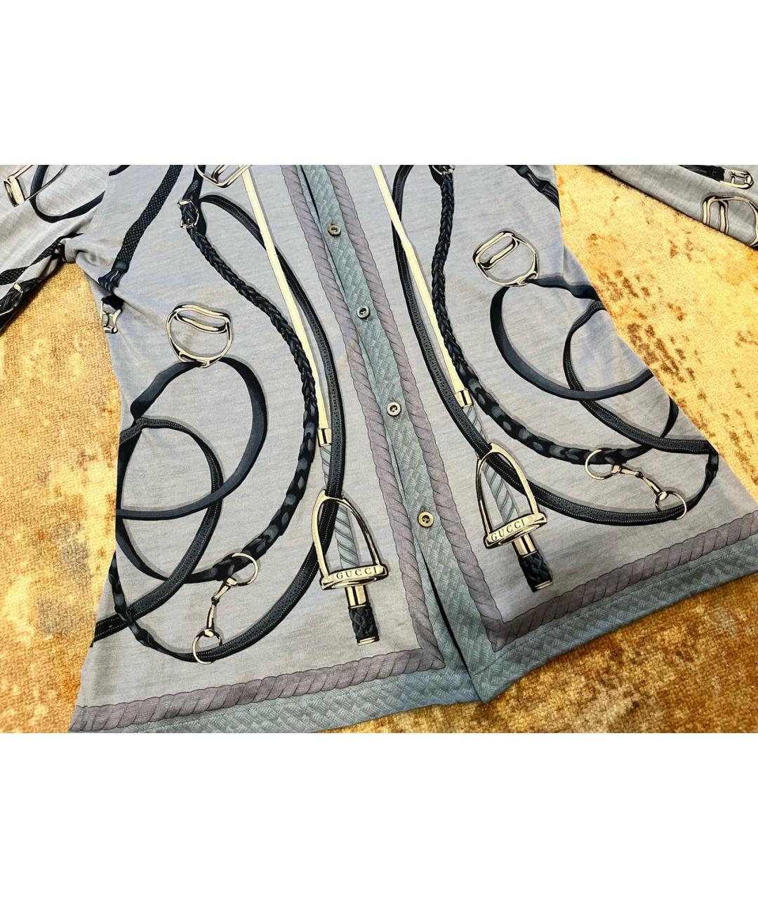 GUCCI Мульти шелковая блузы, фото 3