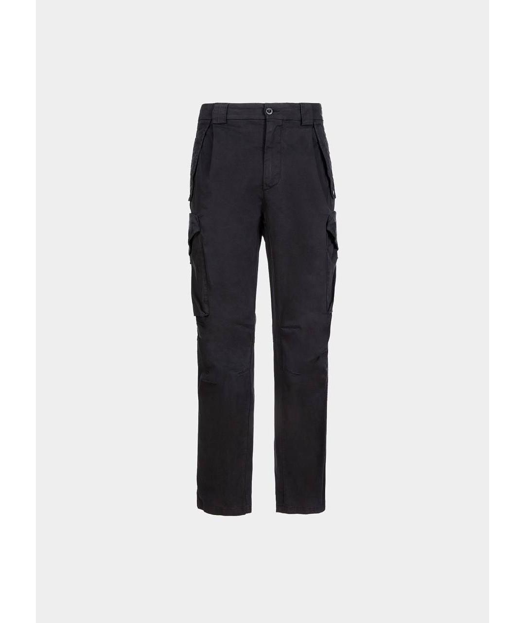 CP COMPANY Черные хлопко-эластановые повседневные брюки, фото 5