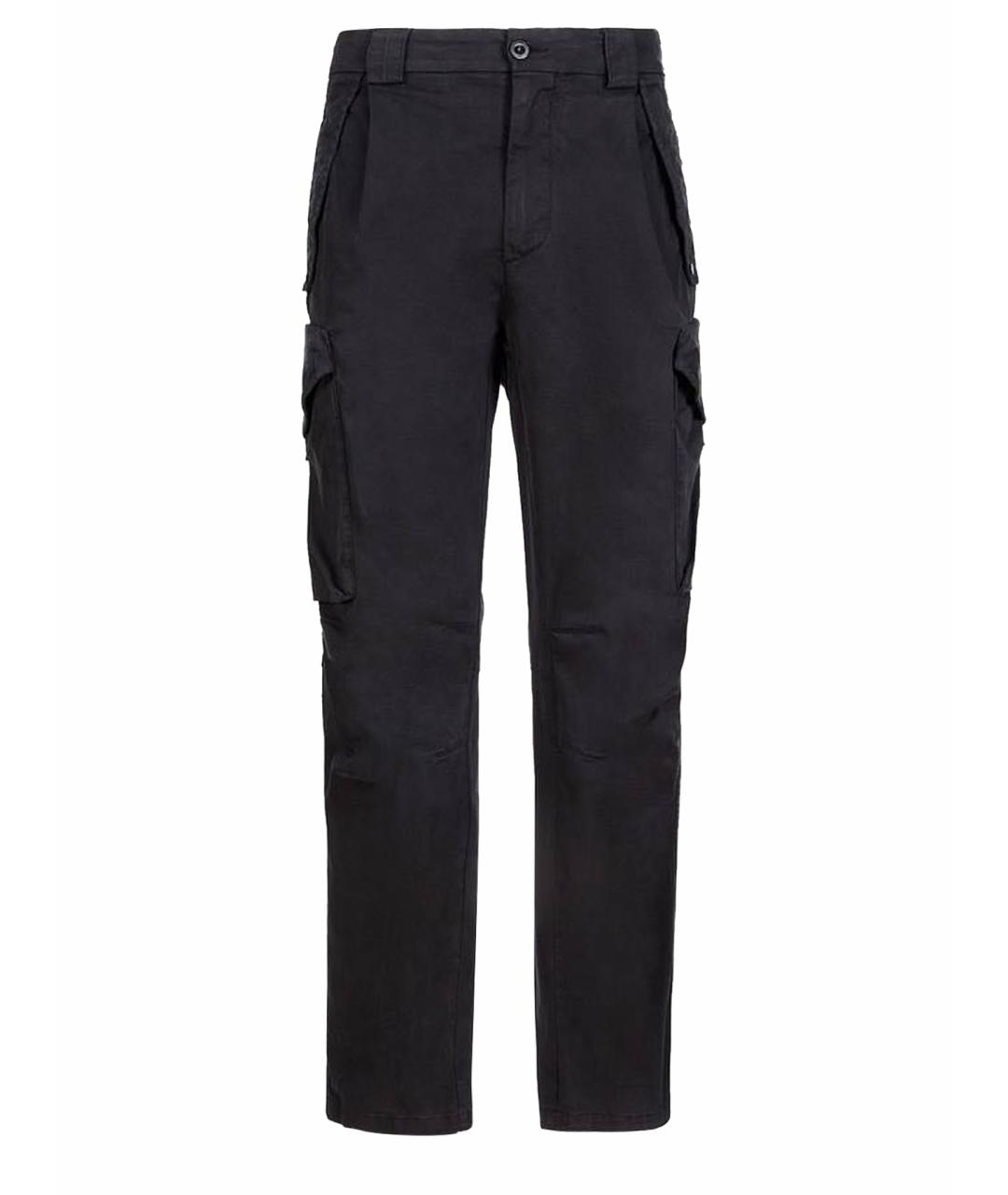CP COMPANY Черные хлопко-эластановые повседневные брюки, фото 1