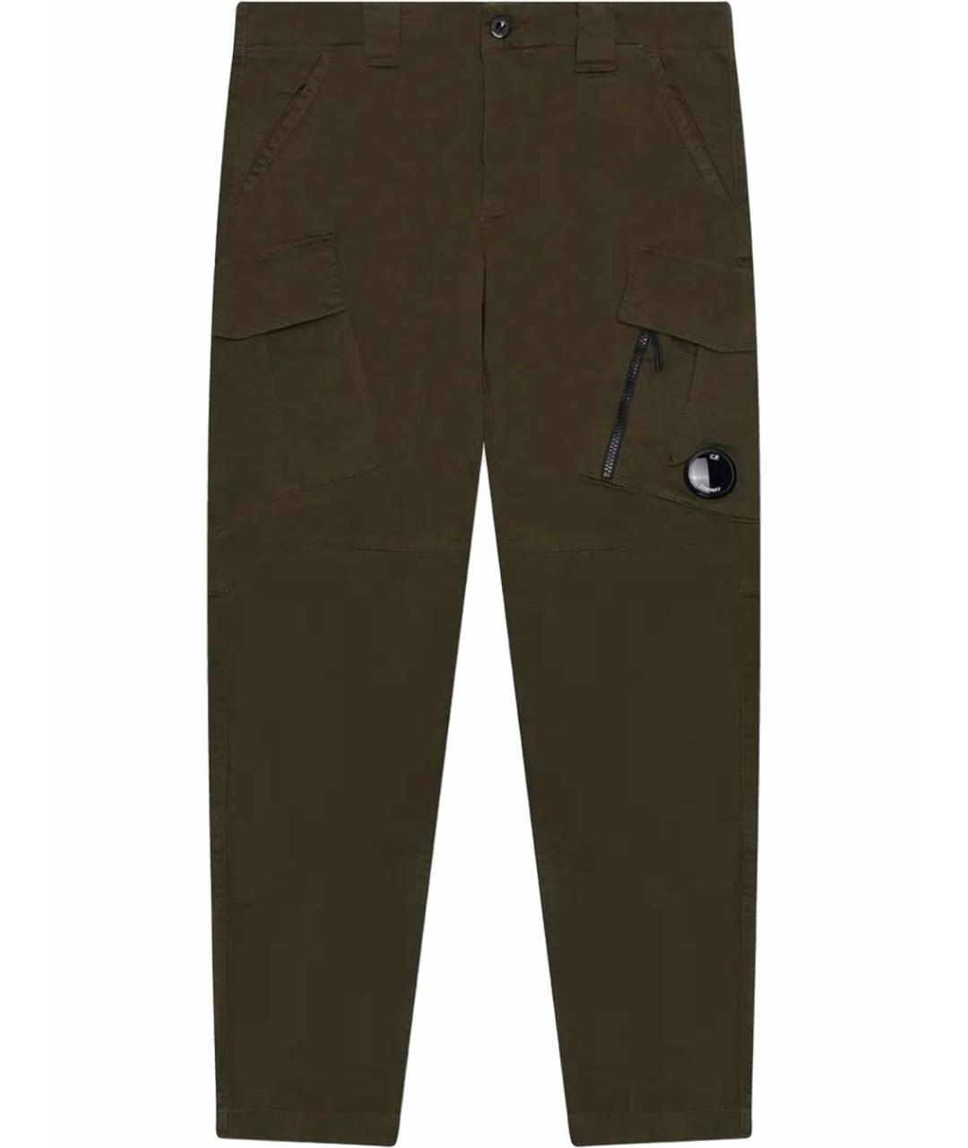 CP COMPANY Хаки хлопко-эластановые повседневные брюки, фото 1