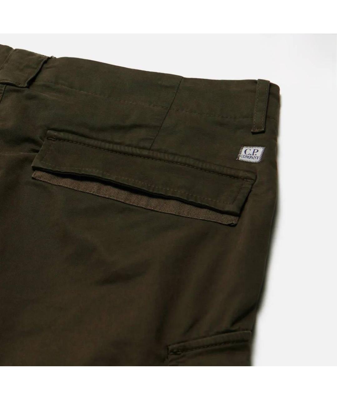 CP COMPANY Хаки хлопко-эластановые повседневные брюки, фото 4