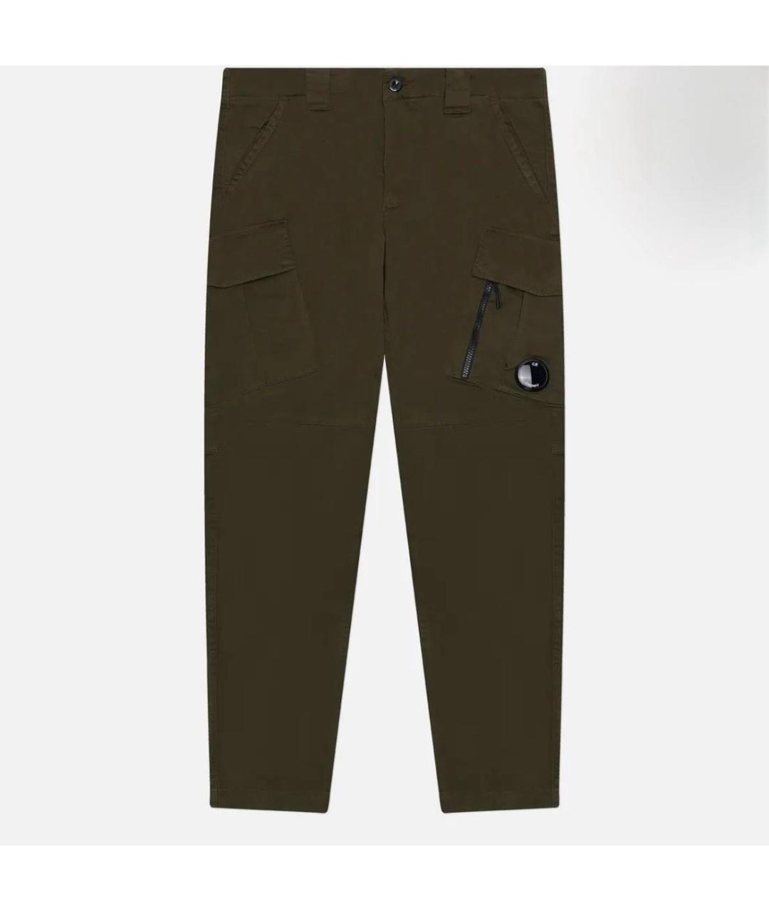 CP COMPANY Хаки хлопко-эластановые повседневные брюки, фото 5