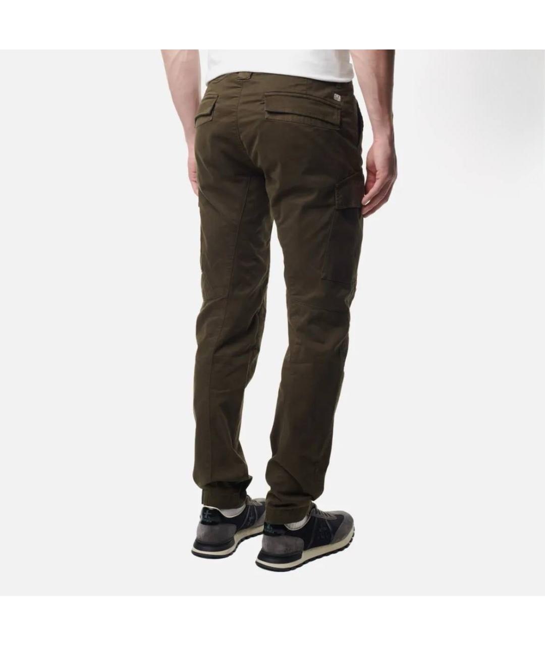 CP COMPANY Хаки хлопко-эластановые повседневные брюки, фото 3