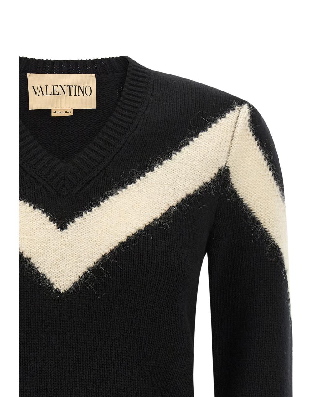 VALENTINO Черный шерстяной джемпер / свитер, фото 3