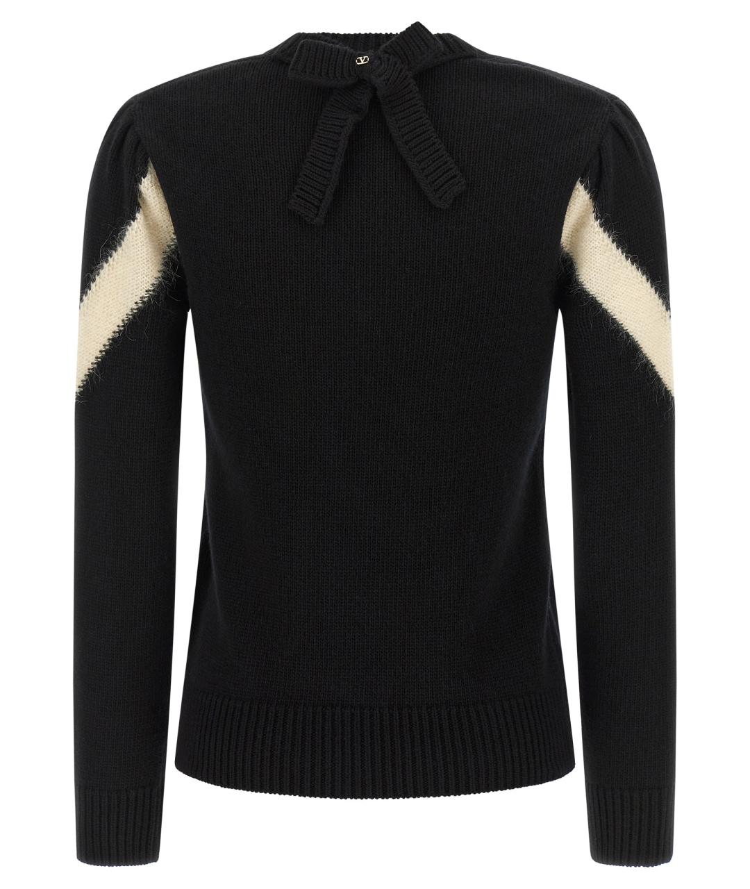 VALENTINO Черный шерстяной джемпер / свитер, фото 2