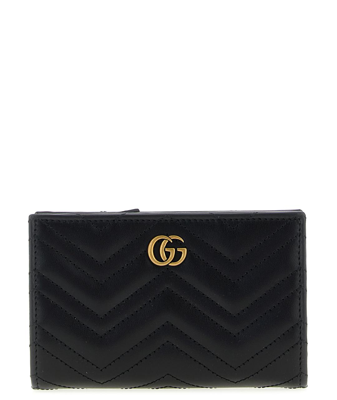 GUCCI Черный кожаный кошелек, фото 1