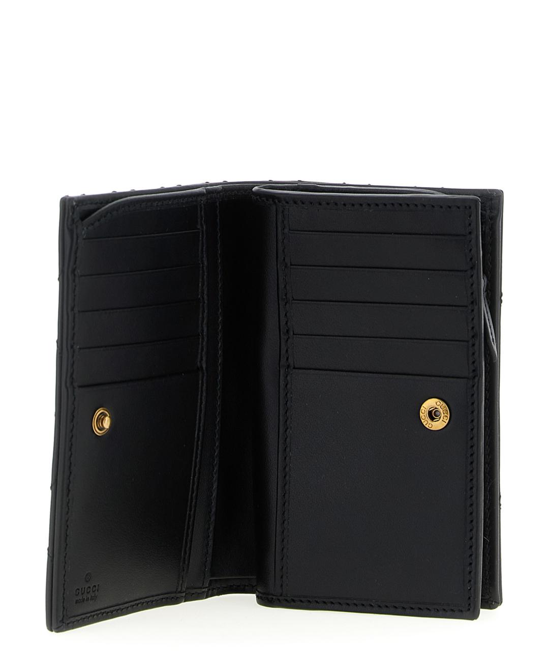 GUCCI Черный кожаный кошелек, фото 3
