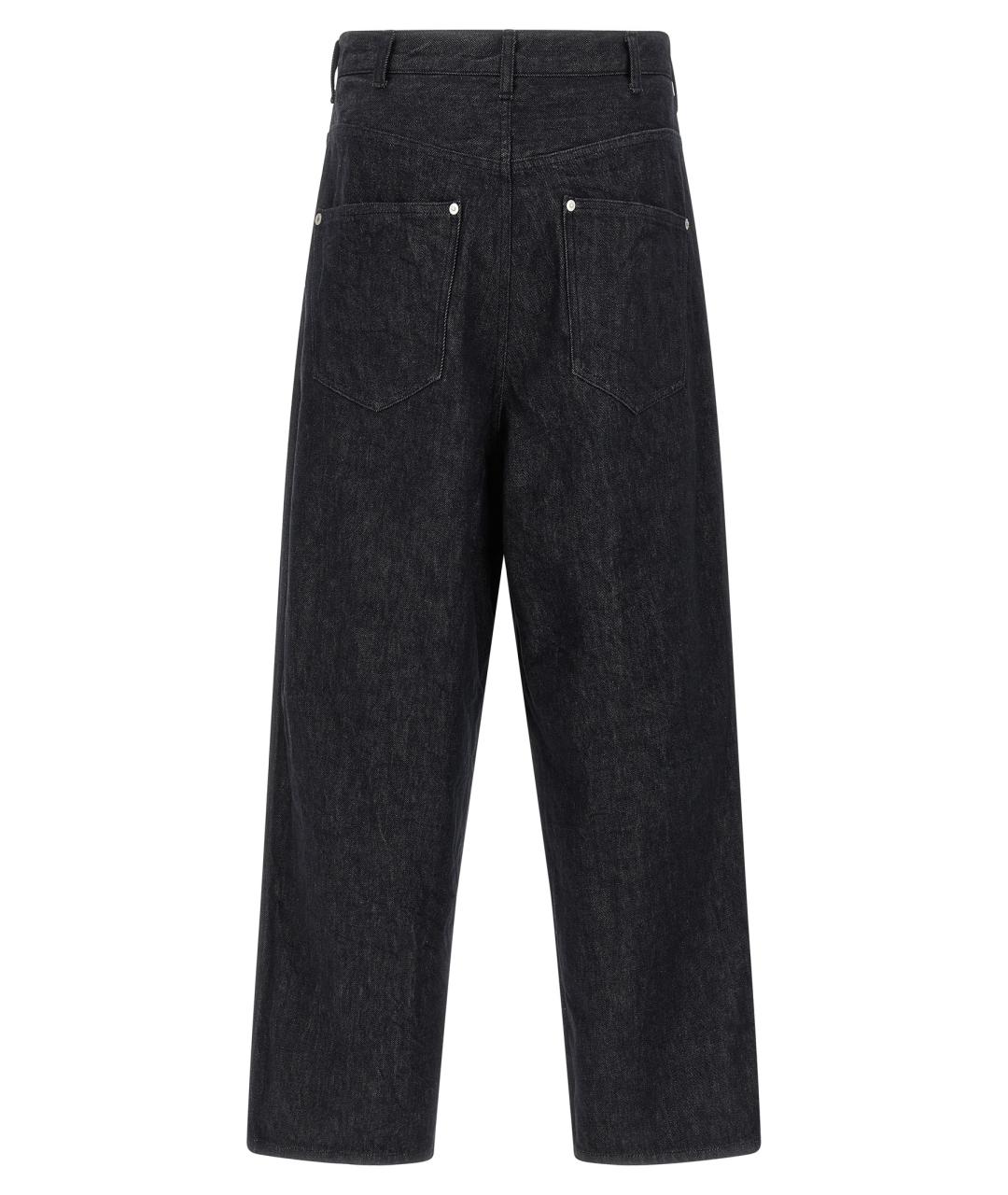 COMME DES GARÇONS HOMME PLUS Черные хлопковые прямые джинсы, фото 2