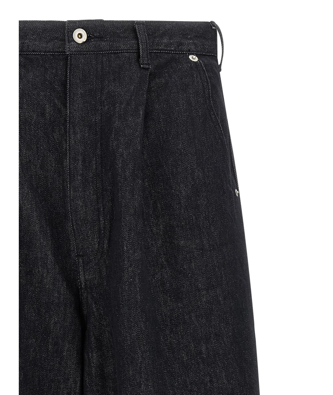 COMME DES GARÇONS HOMME PLUS Черные хлопковые прямые джинсы, фото 3