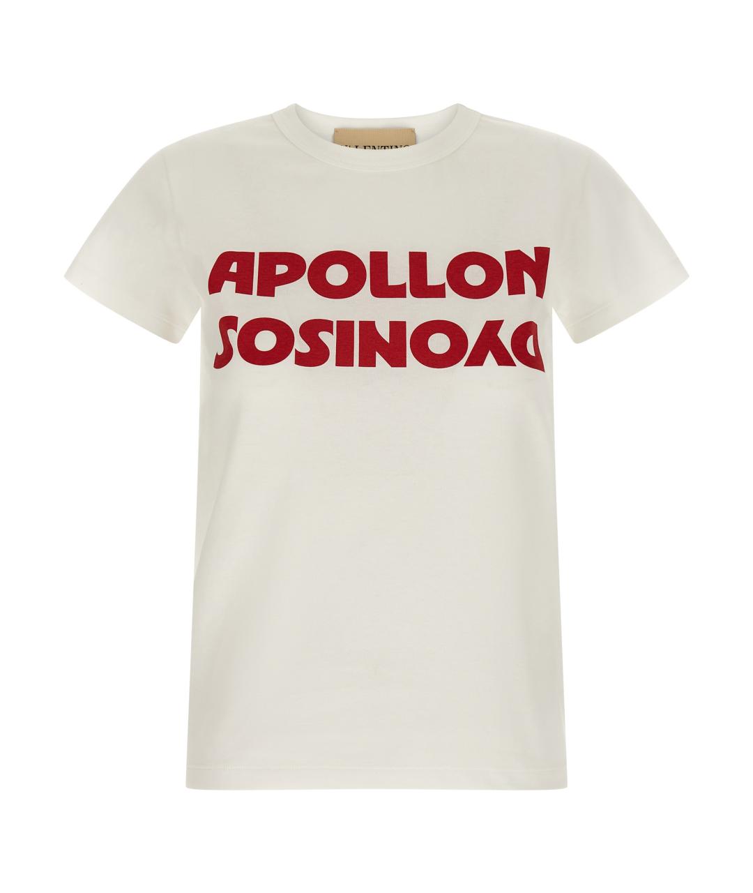 VALENTINO Белая хлопковая футболка, фото 1