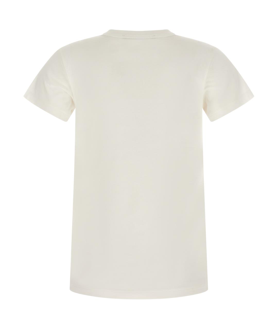 VALENTINO Белая хлопковая футболка, фото 2