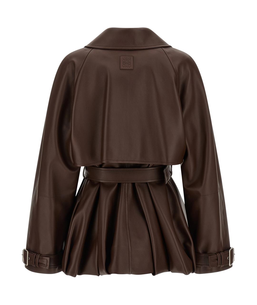 LOEWE Коричневая кожаная куртка, фото 2