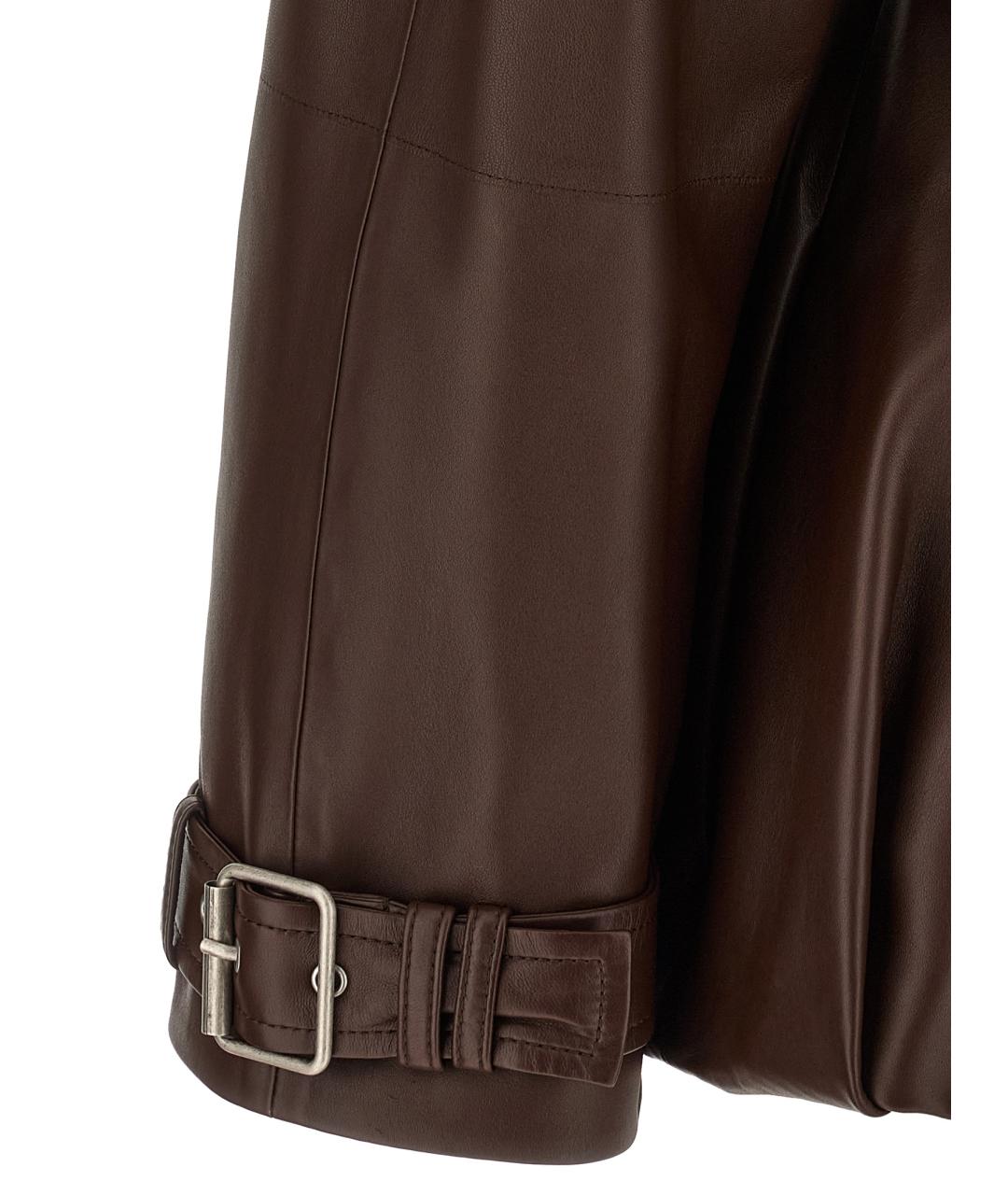 LOEWE Коричневая кожаная куртка, фото 4
