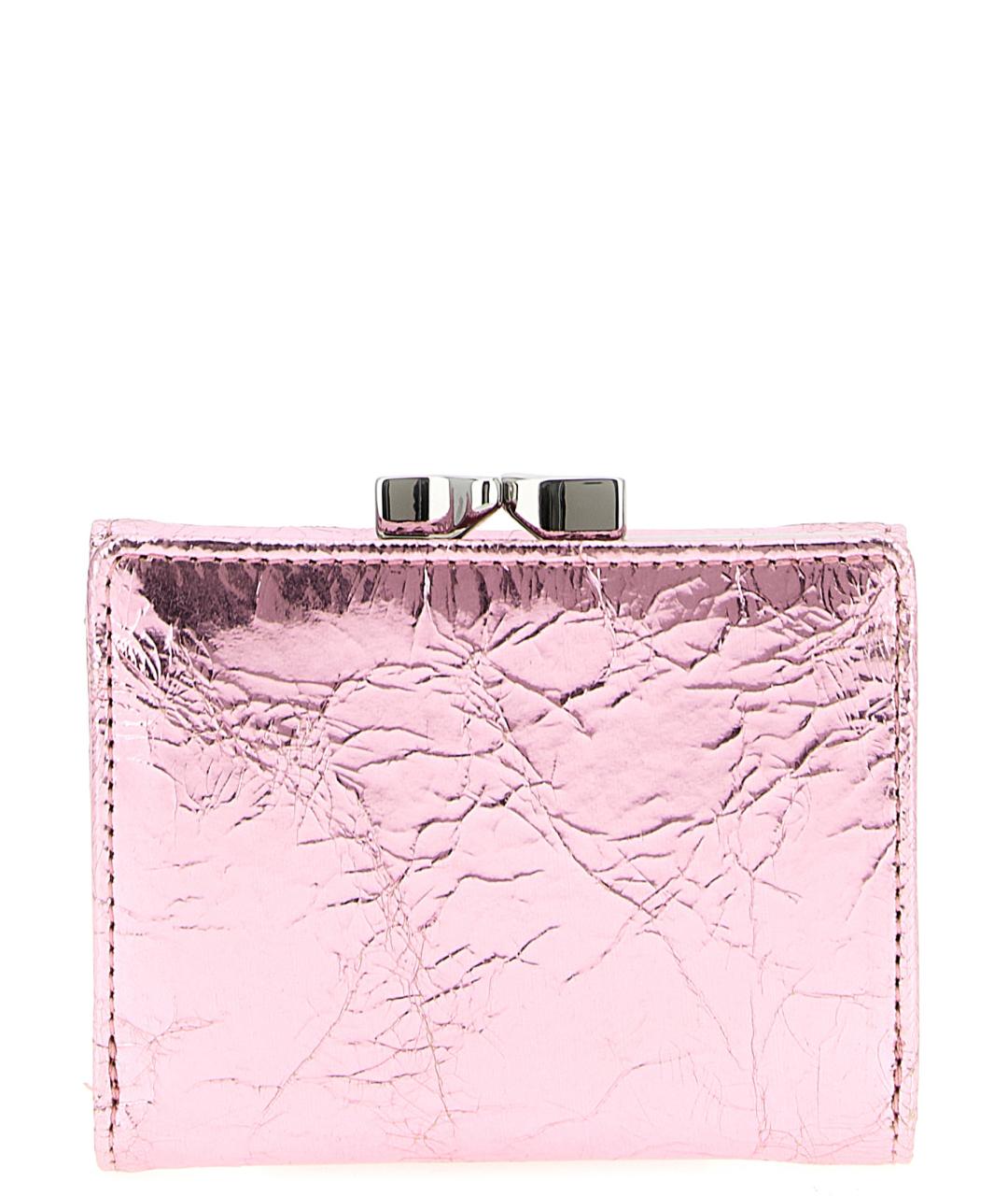 VIVIENNE WESTWOOD Розовый кожаный кошелек, фото 2