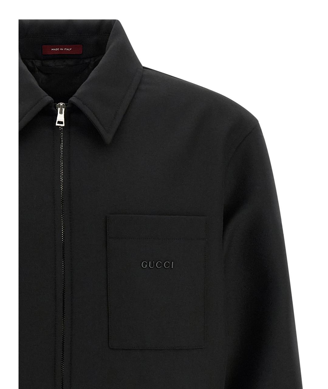 GUCCI Черная шерстяная куртка, фото 3