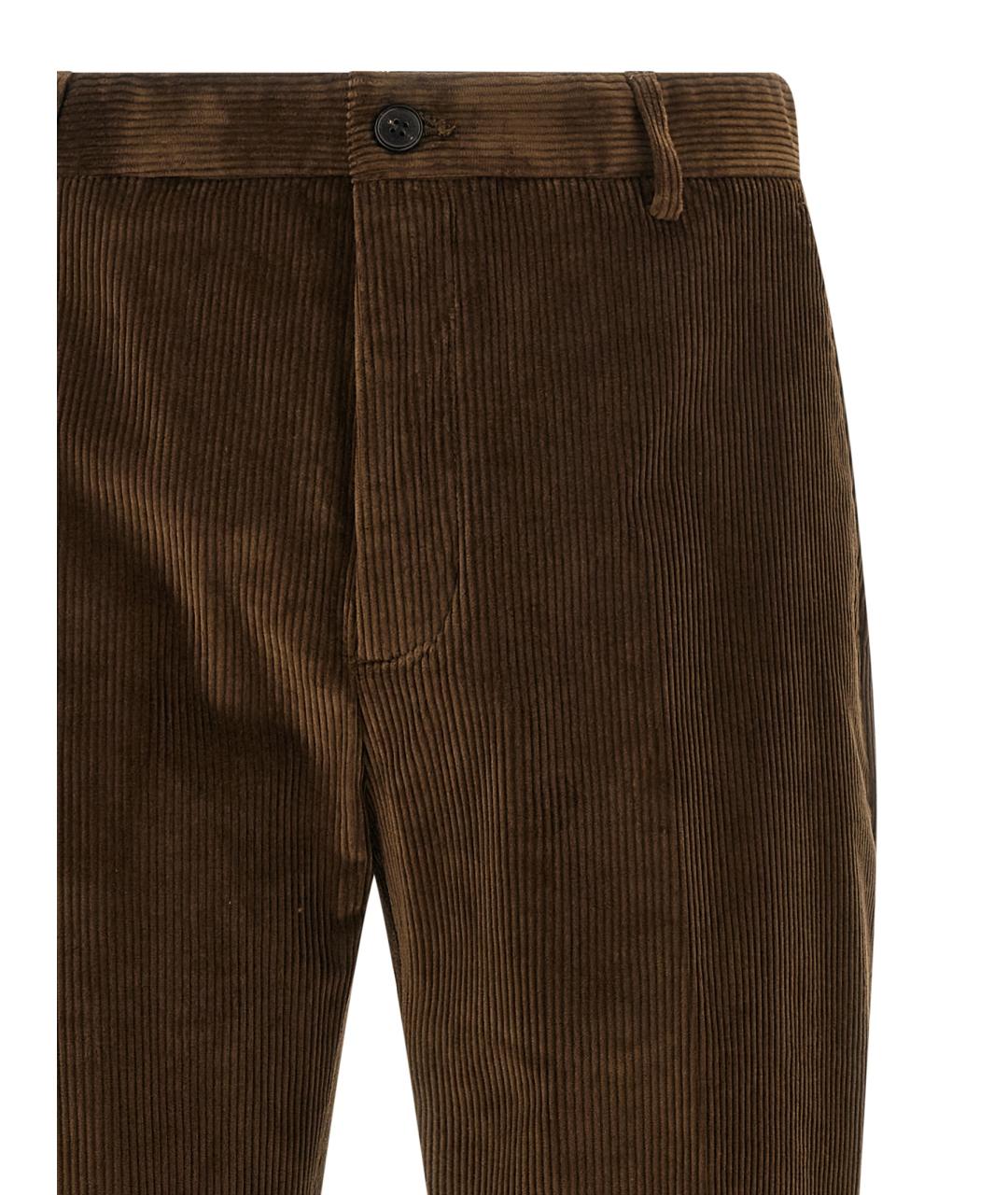 DEPARTMENT 5 Коричневые хлопковые повседневные брюки, фото 3