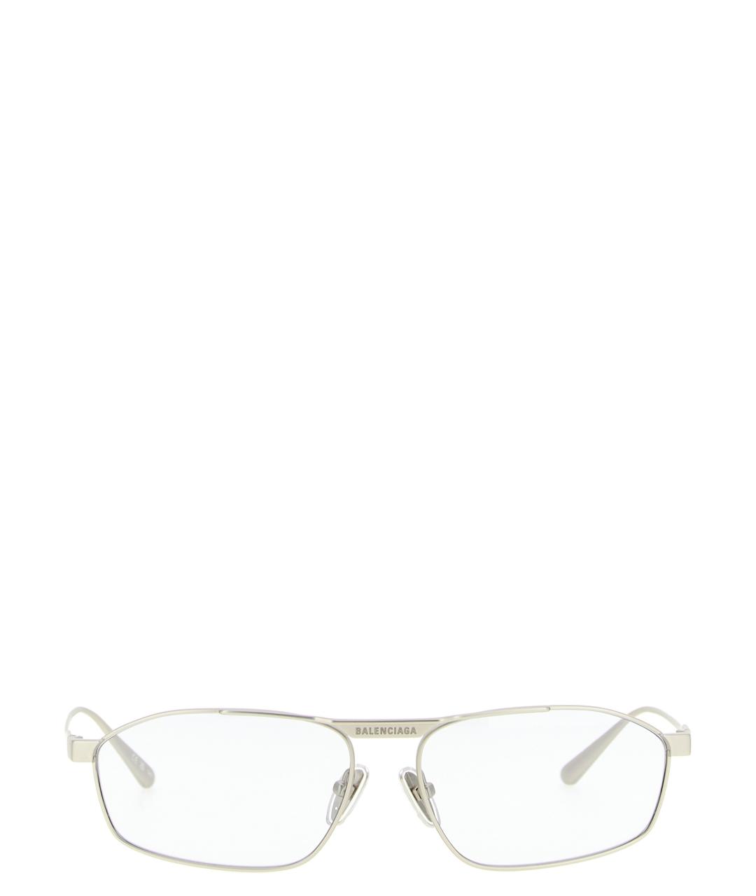BALENCIAGA Серебряные металлические солнцезащитные очки, фото 1