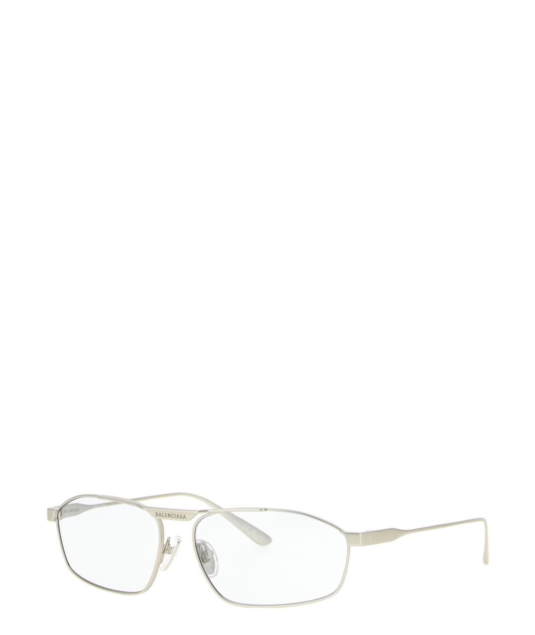 BALENCIAGA Серебряные металлические солнцезащитные очки, фото 3