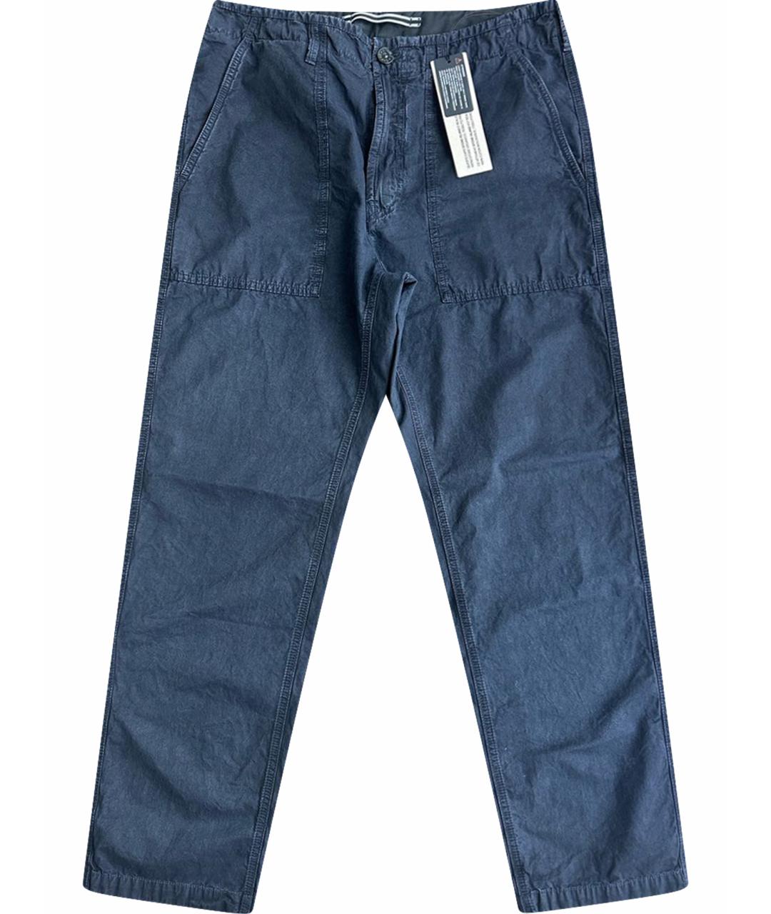 STONE ISLAND Черные хлопковые повседневные брюки, фото 1