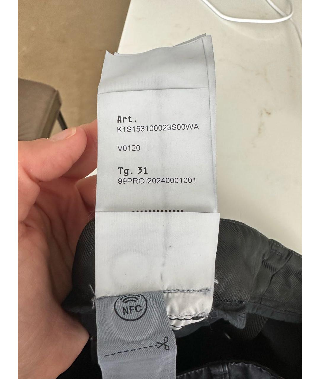 STONE ISLAND Черные хлопковые повседневные брюки, фото 4