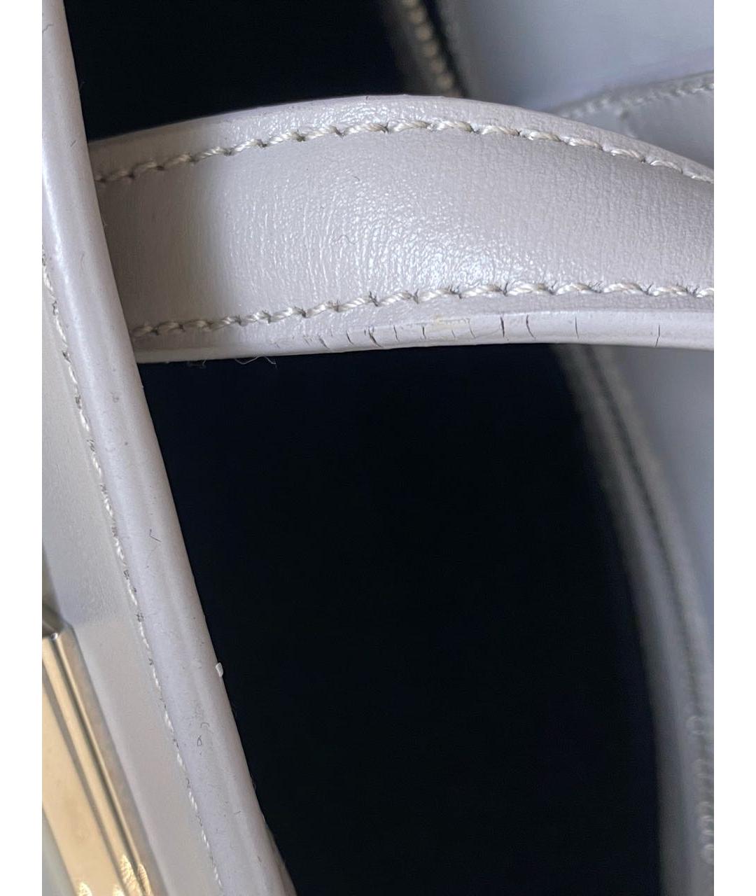 SAINT LAURENT Серая кожаная сумка тоут, фото 6