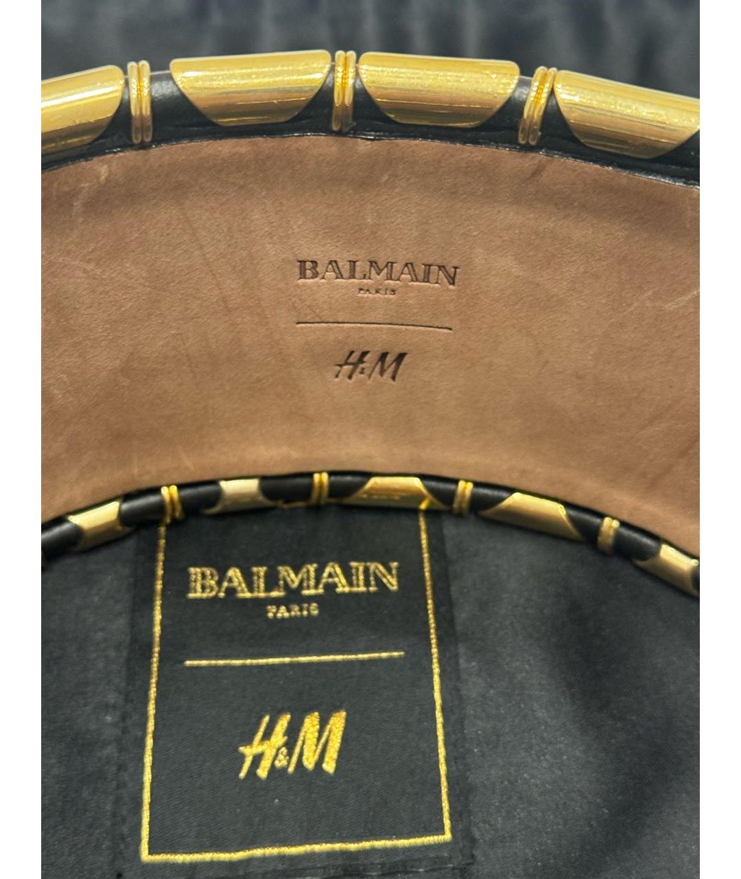 BALMAIN Черный ремень из лакированной кожи, фото 3