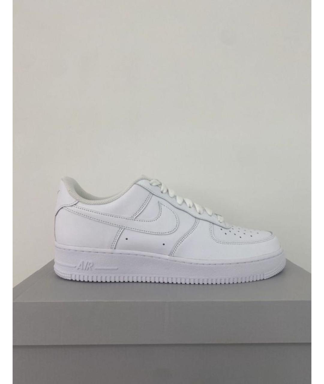 NIKE Белые кожаные низкие кроссовки / кеды, фото 8