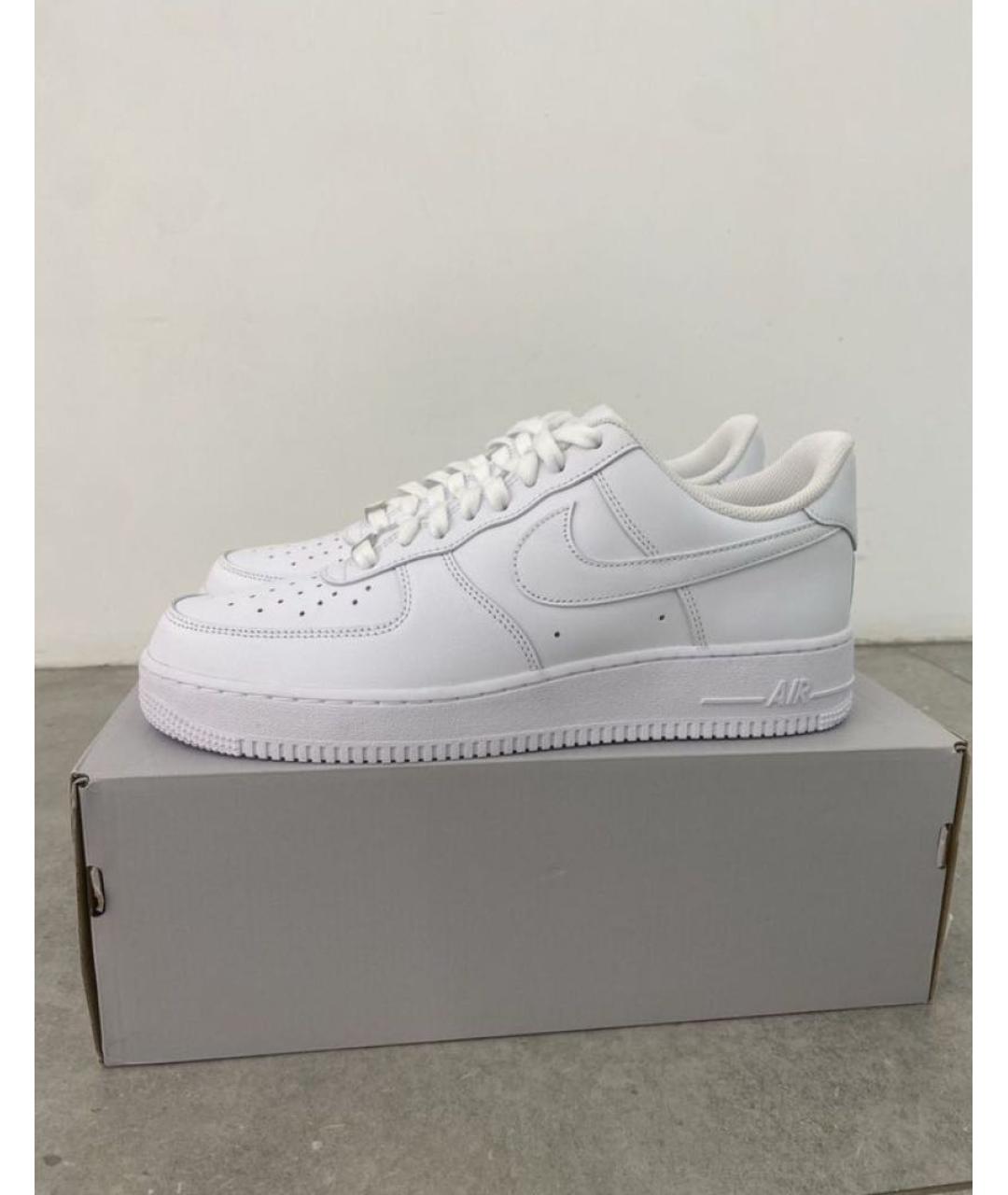 NIKE Белые кожаные низкие кроссовки / кеды, фото 6