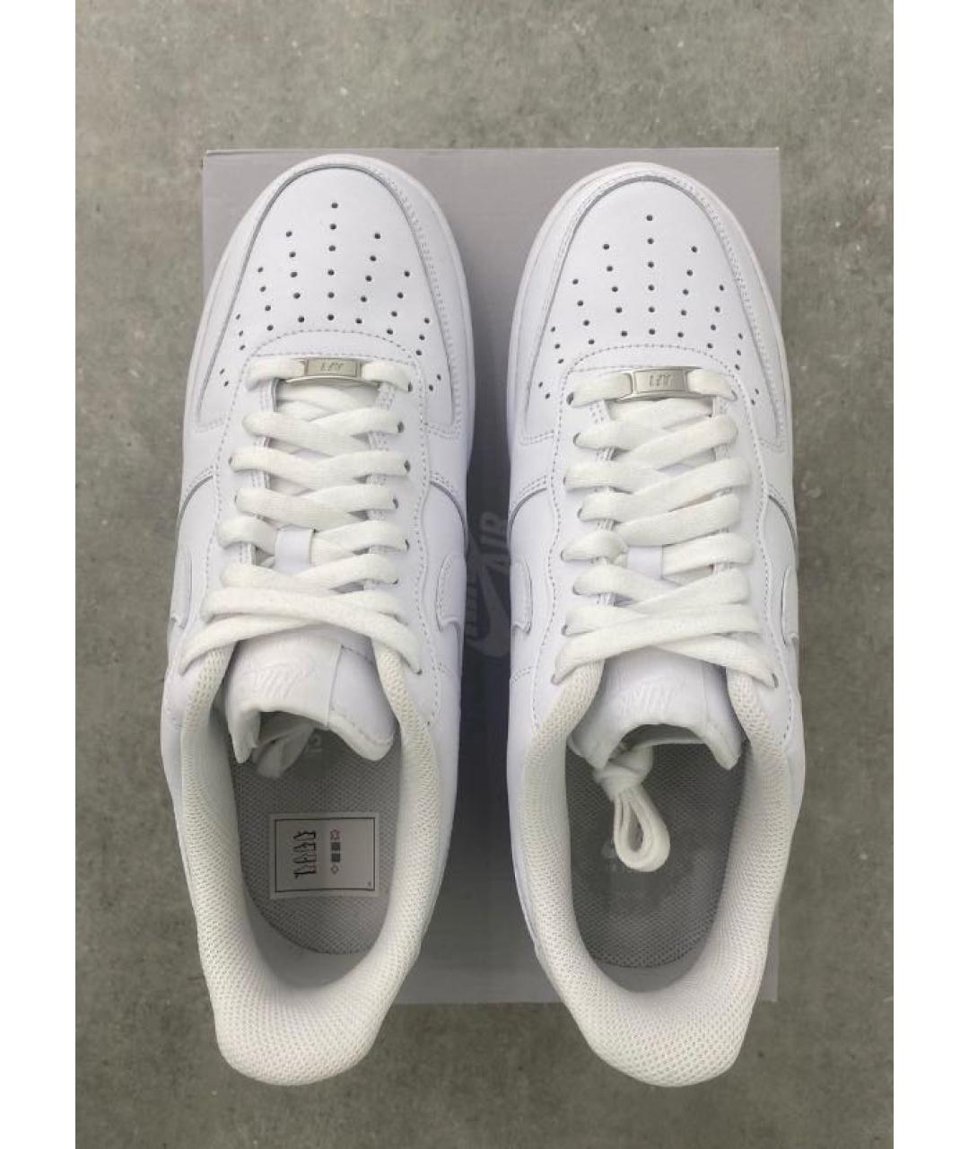 NIKE Белые кожаные низкие кроссовки / кеды, фото 3