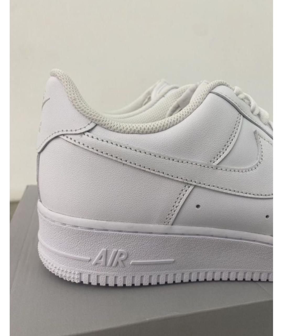 NIKE Белые кожаные низкие кроссовки / кеды, фото 4