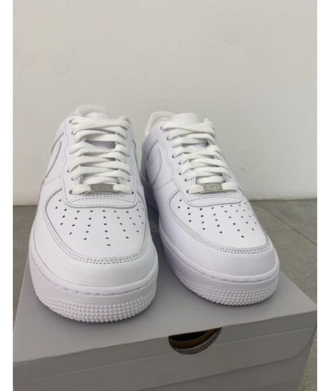 NIKE Белые кожаные низкие кроссовки / кеды, фото 2