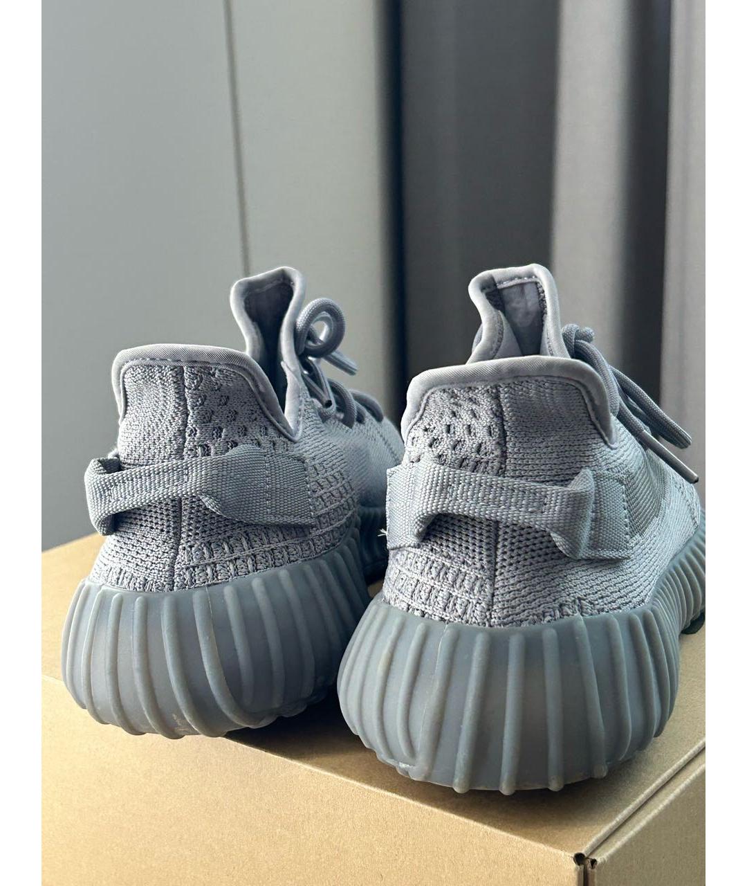 ADIDAS YEEZY Серые текстильные низкие кроссовки / кеды, фото 4
