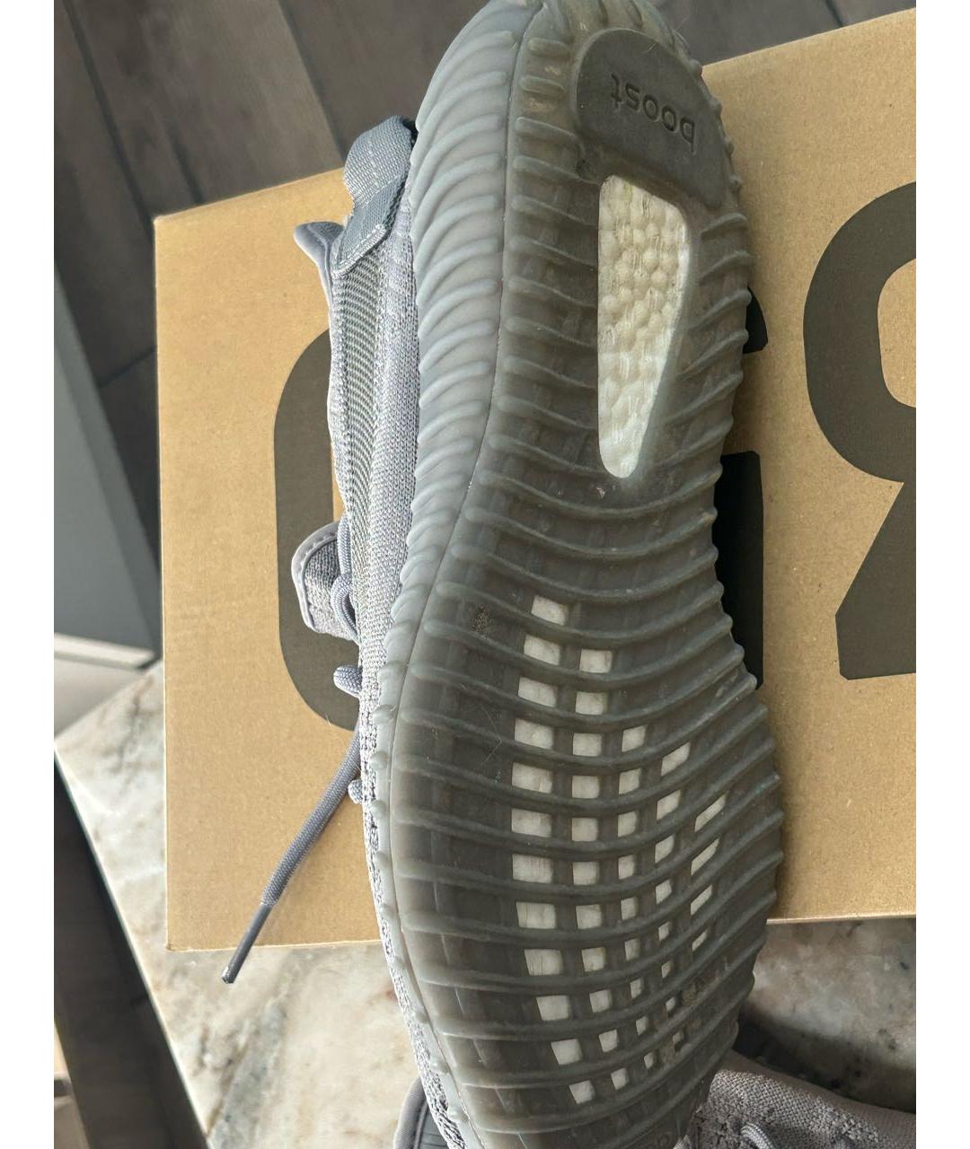 ADIDAS YEEZY Серые текстильные низкие кроссовки / кеды, фото 6