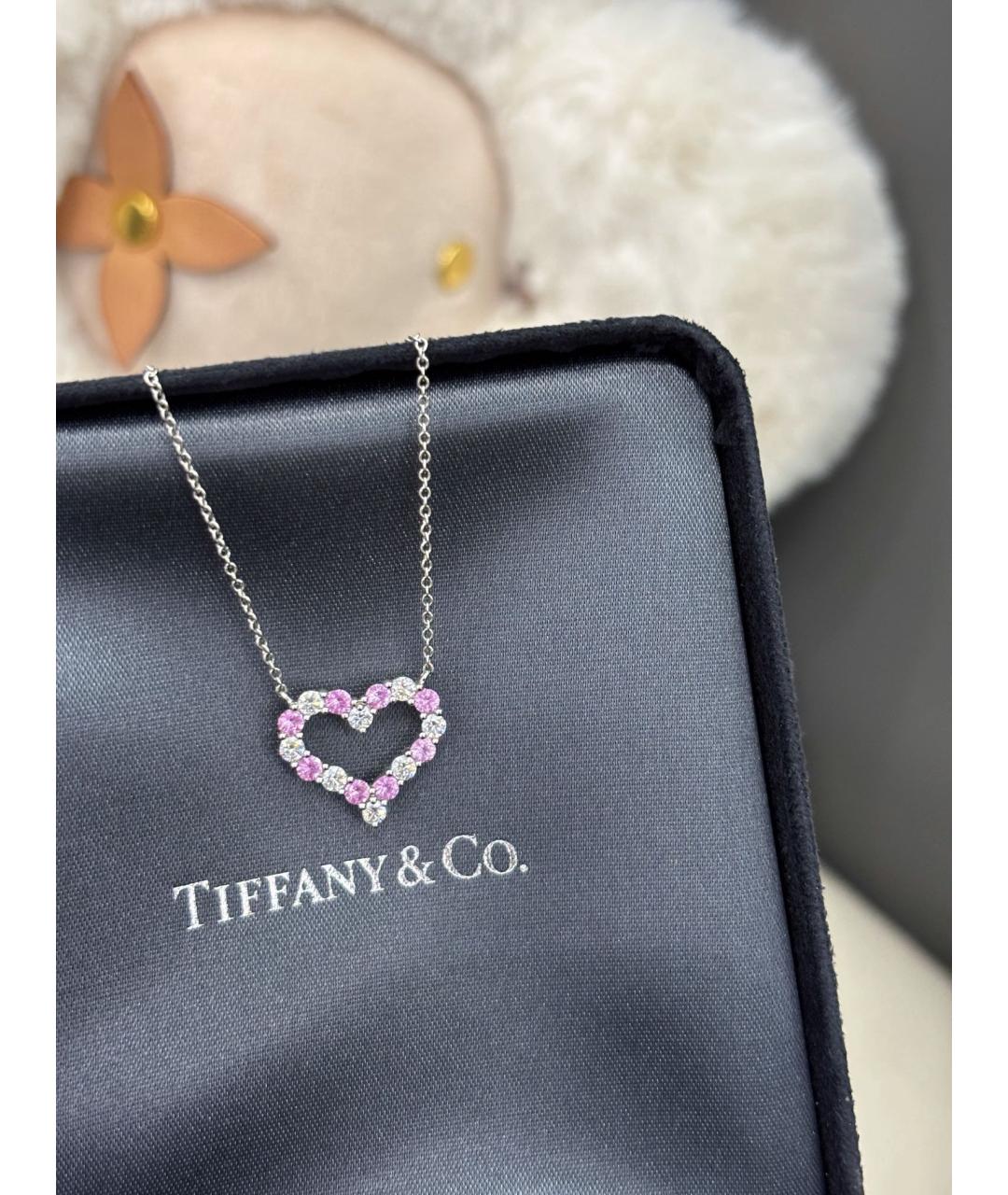 TIFFANY&CO Розовая платиновая подвеска, фото 7