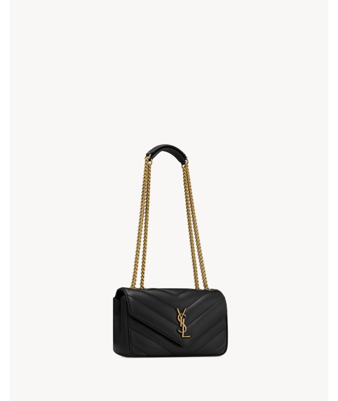 SAINT LAURENT Черная кожаная сумка через плечо, фото 7
