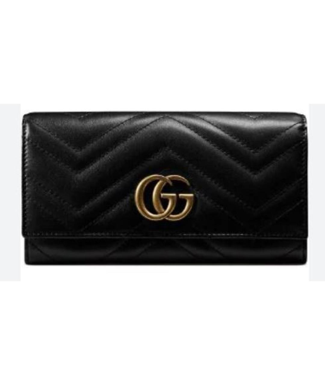 GUCCI Черный кожаный кошелек, фото 2