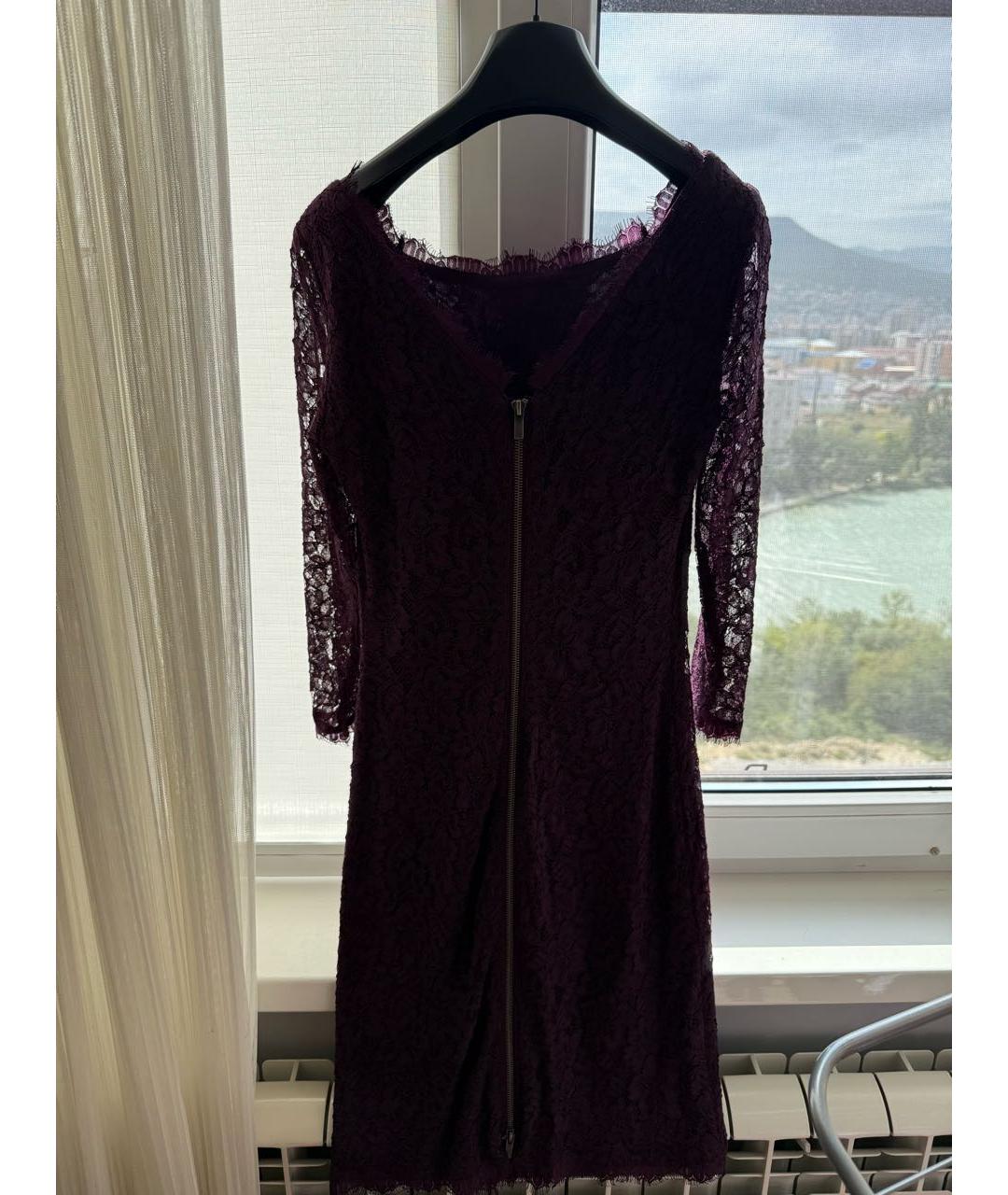 DIANE VON FURSTENBERG Фиолетовое вискозное платье, фото 2