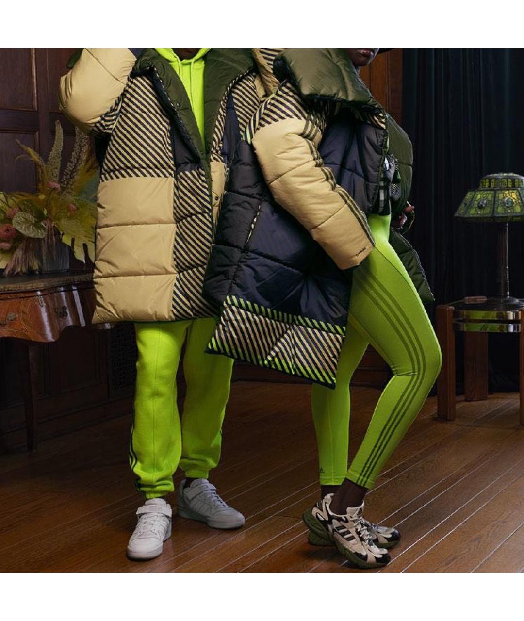 ADIDAS Зеленый полиэстеровый пуховик, фото 2