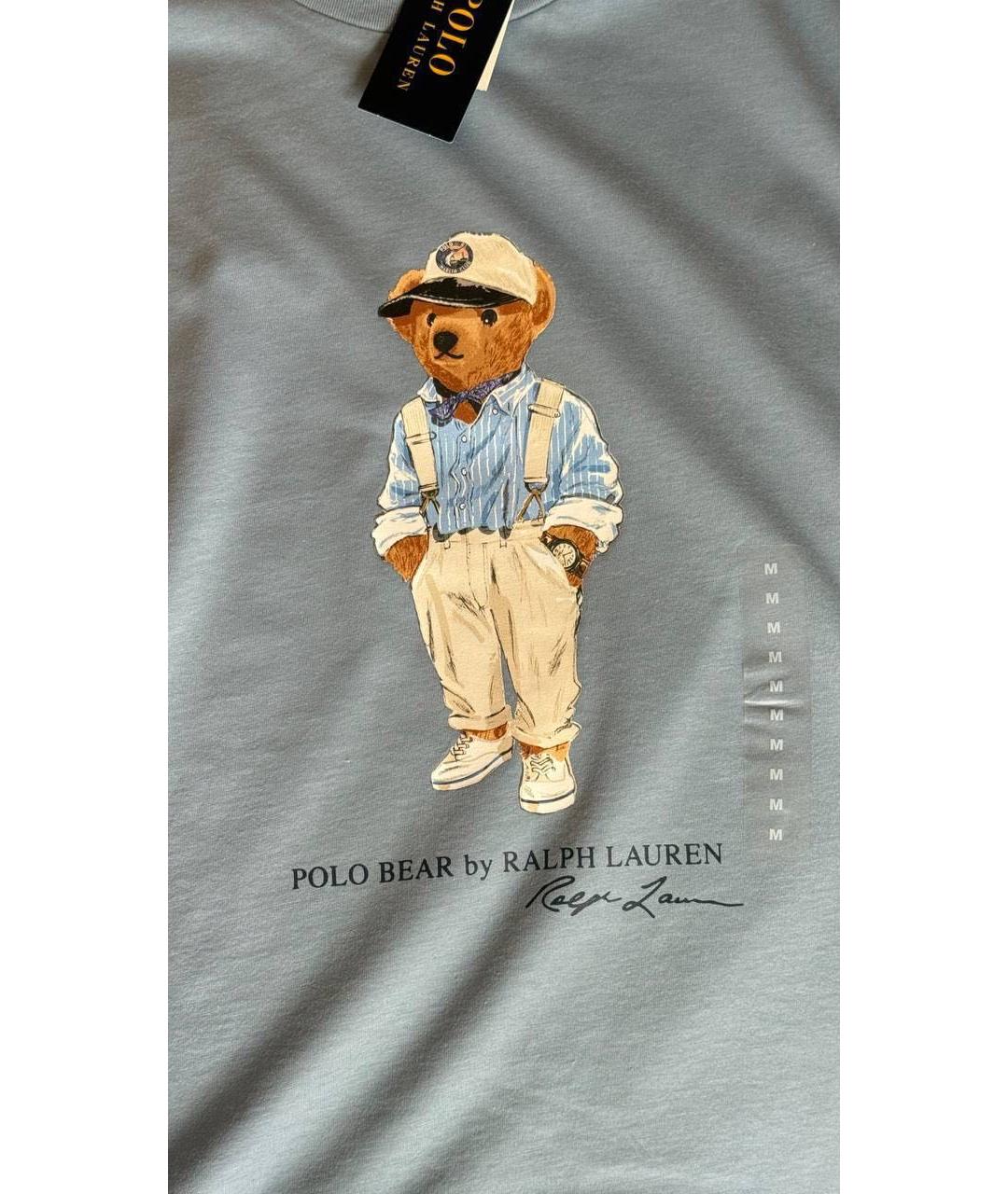 POLO RALPH LAUREN Голубая хлопковая футболка, фото 7