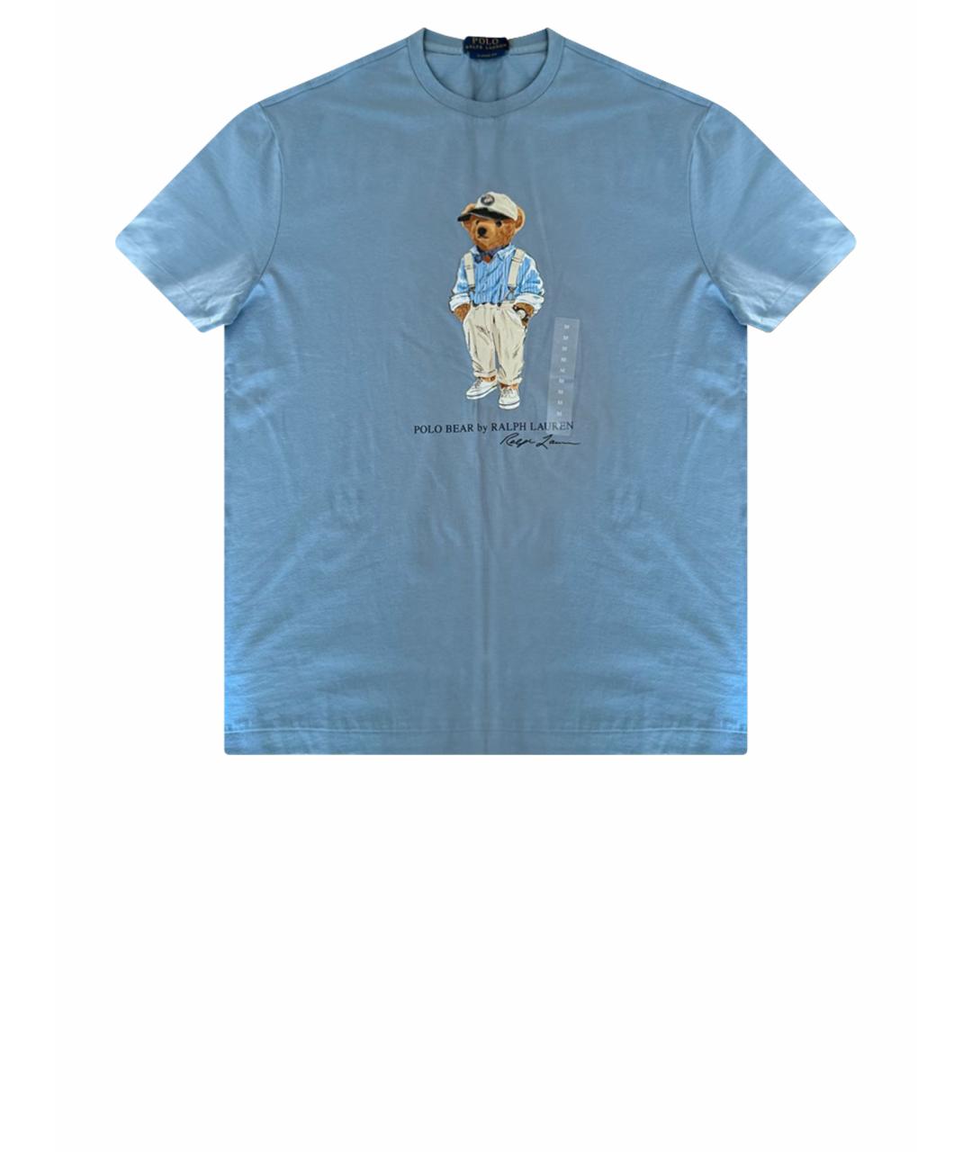 POLO RALPH LAUREN Голубая хлопковая футболка, фото 1