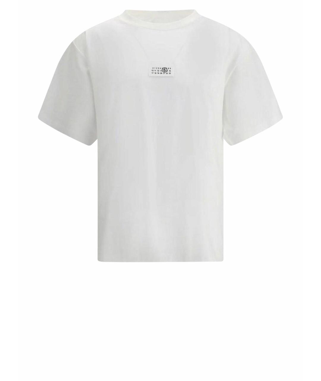 MM6 MAISON MARGIELA Белая хлопковая футболка, фото 1