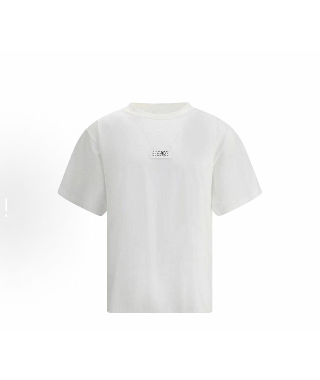 MM6 MAISON MARGIELA Белая хлопковая футболка, фото 3
