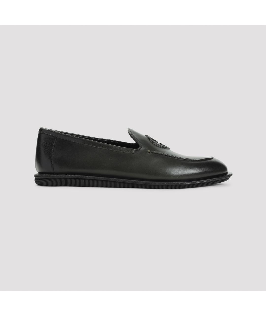 GIORGIO ARMANI Зеленые кожаные лоферы, фото 3